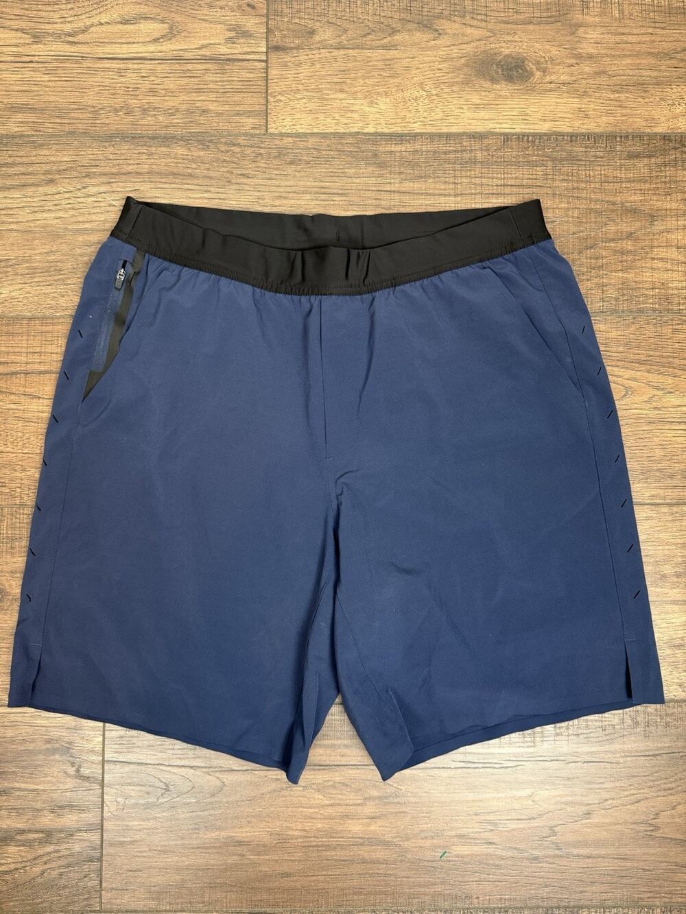 Ten Thousand The Interval Athletic Training Short Men Size XL Navy Blue 7"
